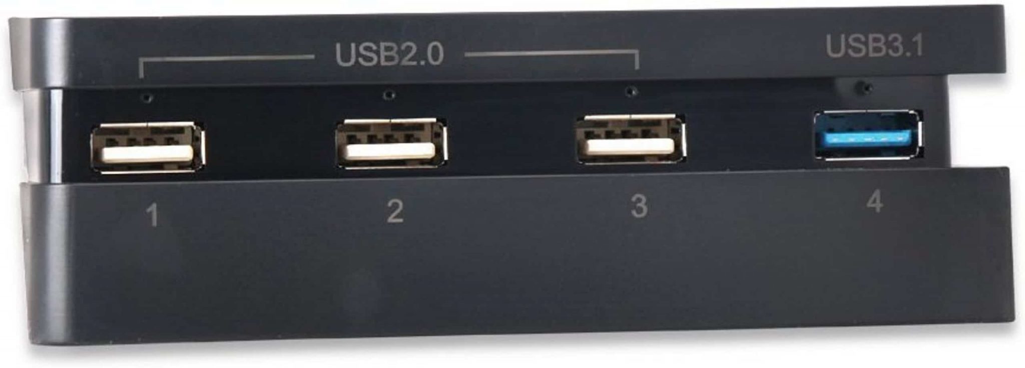 4 Port USB Hub for PS4 Slim Console (3 x USB 2.0, 1 x USB 3.0) ADZ Gaming
